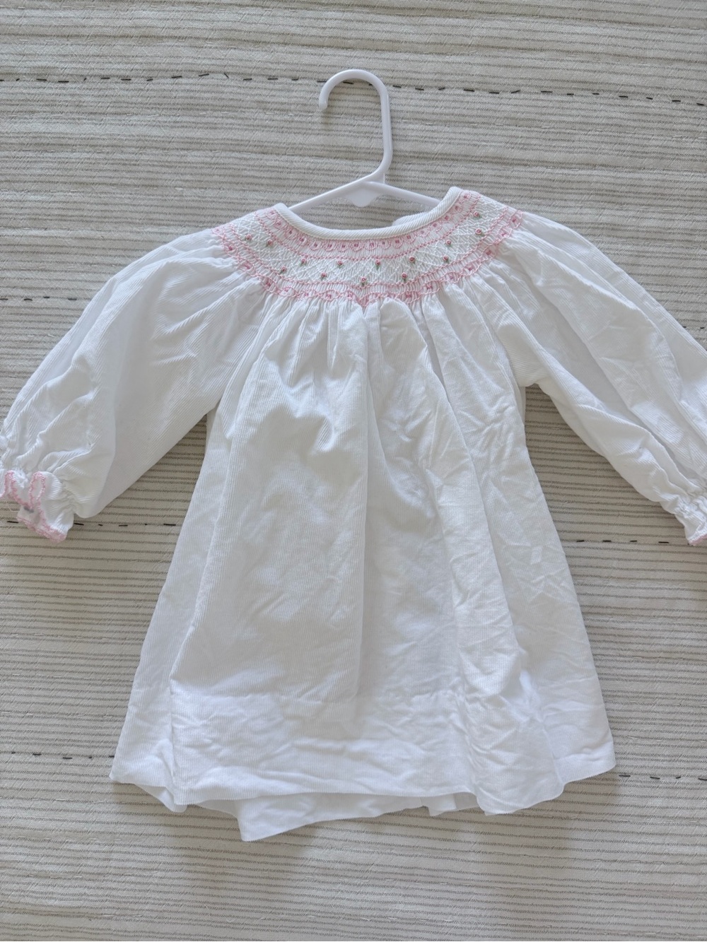 Petit Bebe Smocked Corduroy Dress